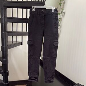 Wilfred Black Cargo Pants with Ankle Length